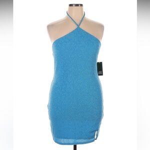 Wild Fable Blue Halter Bodycon Mini Dress